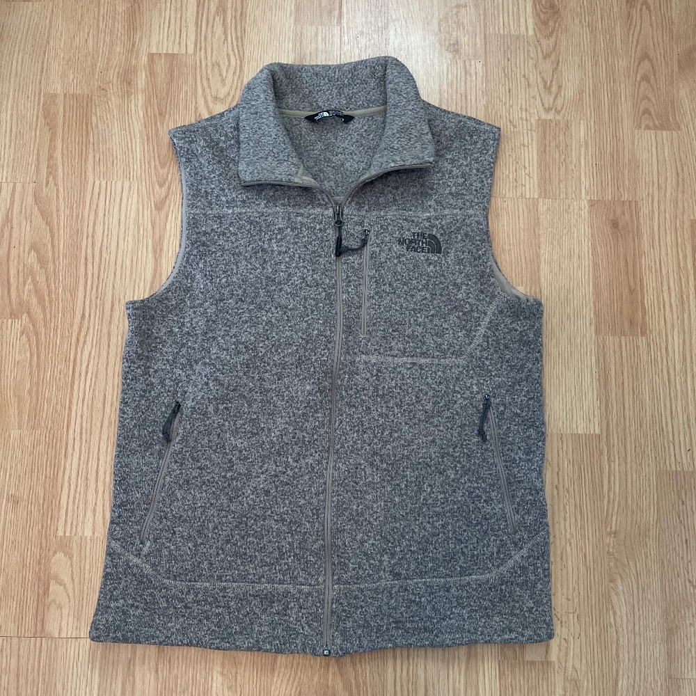 The North Face Men’s Tan Gordon Lyons Fleece Full Zip Vest Size Medium